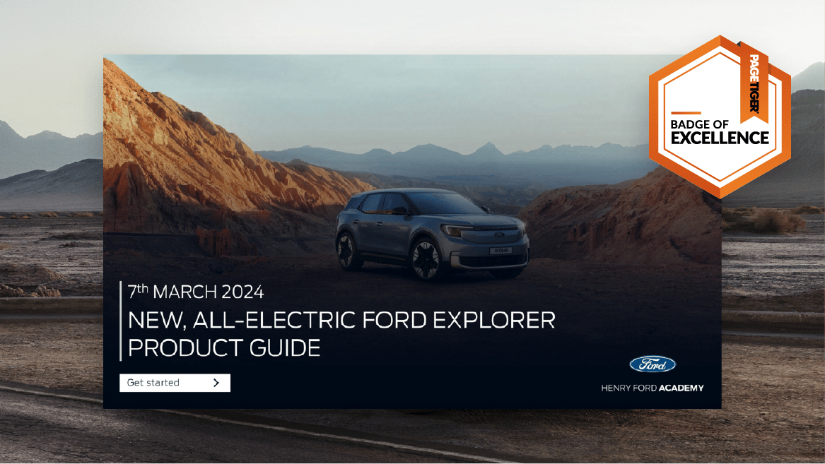 Document created by Henry Ford Academy for the launch of the all-electric Ford Explorer, awarded a PageTiger Badge of Excellence.